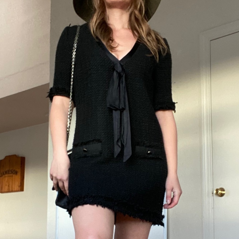 Tweed Dress a la Chanel w Bow